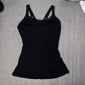 Lululemon Cross back Black Tank Top